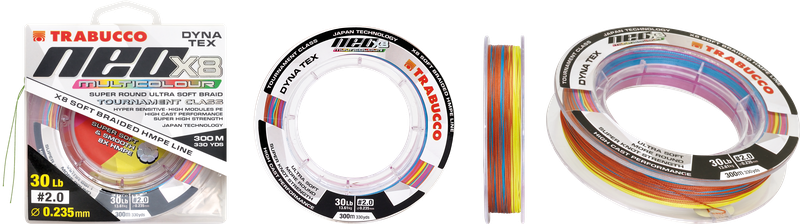 Плетений шнур Trabucco DYNA TEX NEO X8 MULTICOLOUR фото 3